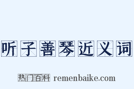 听子善琴近义词是什么意思的图片